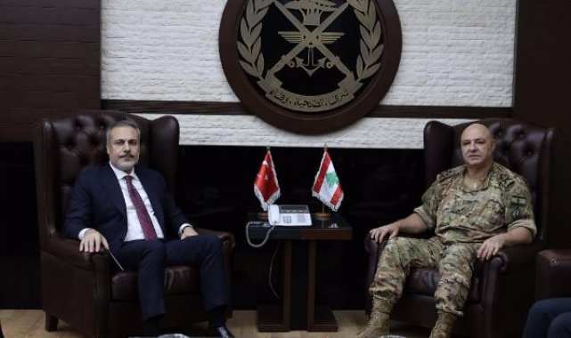 Bakan Fidan, Lübnan Genelkurmay Başkanı Aoun ile görüştü
