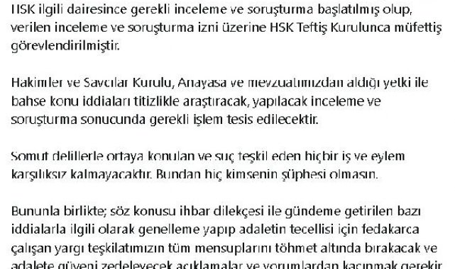 Bakan Tunç'tan, yasa dışı işlere karışan hakimler hakkında soruşturma açıklaması