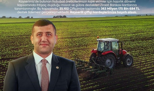 Baki Ersoy'dan Çiftçilere Müjde
