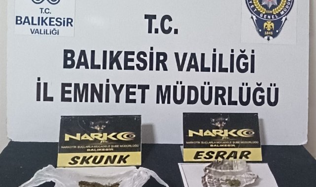 Balıkesir'de Yunus polisinden şok uyuşturucu operasyonu