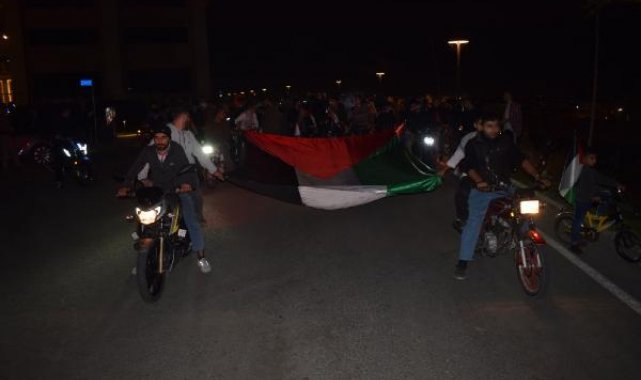 Batman'da konvoylu İsrail protestosu