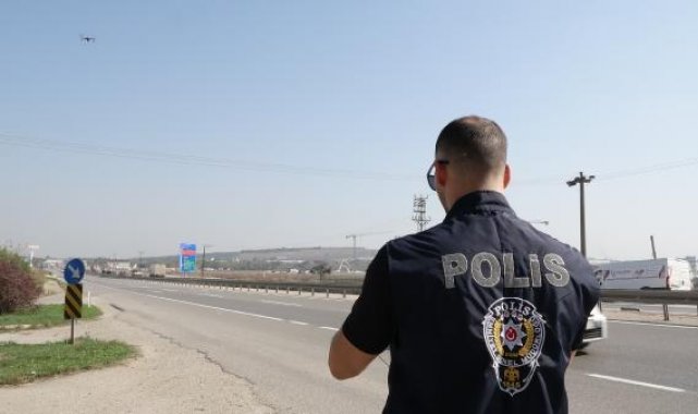 Bursa'da dron destekli uygulamada 26 sürücüye 88 bin lira ceza kesildi