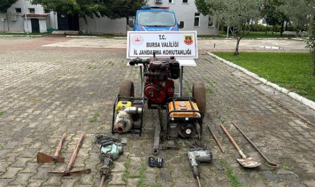 Bursa'da kaçak kazıya 5 tutuklama
