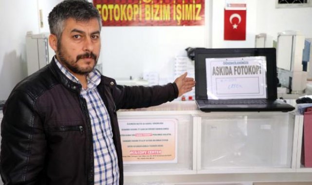 Depremzede öğrenciler için 'askıda fotokopi'