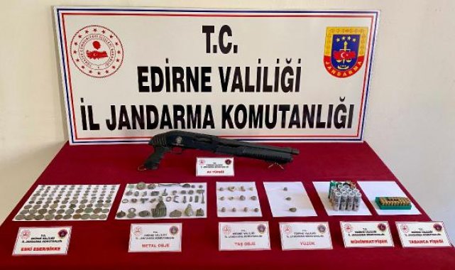 Edirne'de 178 tarihi obje ele geçirildi