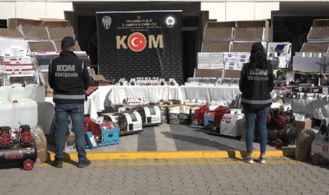 Eskişehir'de polis, son 1 ayda 5 milyon liralık kaçak malzeme ele geçirdi