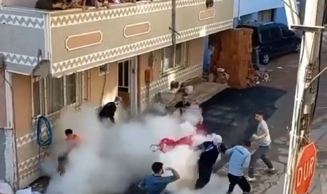Gelin almayan gelen damada yangın tüplü müdahale