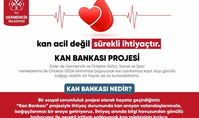 Germencik Belediyesi, "Kan Bankası" projesini hayata geçirdi
