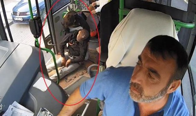 Halk otobüsü sürücüsü, fenalaşan yolcuyu hastaneye yetiştirdi