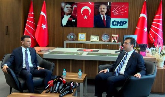 İmamoğlu'ndan CHP İl başkanı Çelik'e tebrik ziyareti