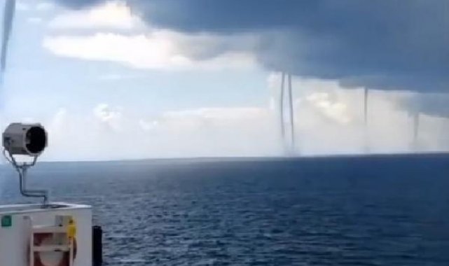 İskenderun Körfezi'ndeki hortumlar kamerada