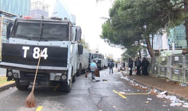 İsrail Başkonsolosluğu'nun çevresi demir bariyerlerle kapatıldı