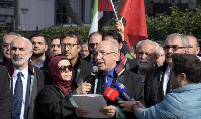 İstanbul 2 No'lu Baro üyeleri Filistin'de sivillere yönelik saldırıları protesto etti