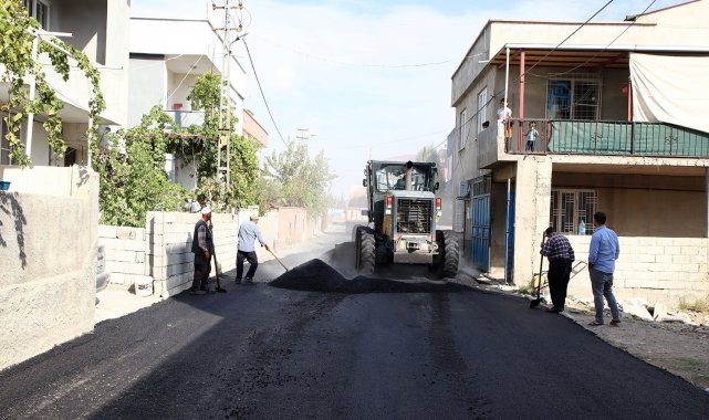 Kahramanmaraş'ta Eyüp Sultan Mahallesi'nde asfalt çalışması