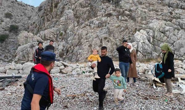 Karadan ulaşımın olmadığı noktaya bırakılan 8 düzensiz göçmen yakalandı