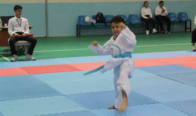 Karateciler kuşak sınavında ter döktüler