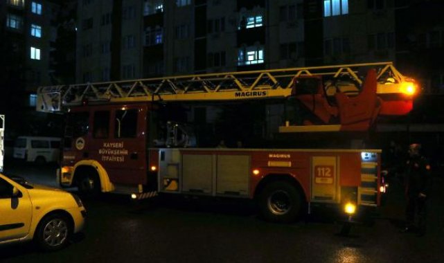 Kayseri'de apartmanın sığınağında çıkan yangında 1'i bebek 8 kişi dumandan etkilendi