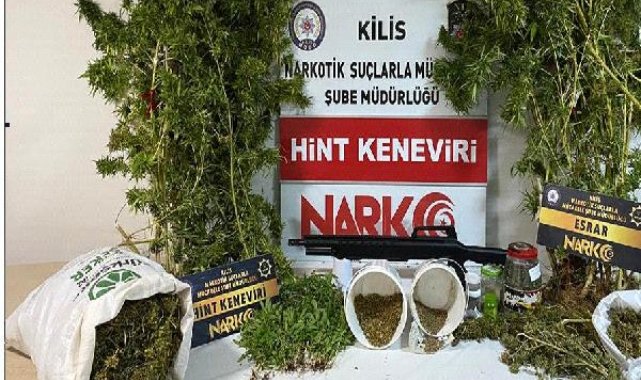 Kilis'te 4 kilo esrar ele geçirildi