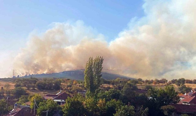 Kiraz bahçesinde bulunan evde çıkan yangın ormana sıçradı
