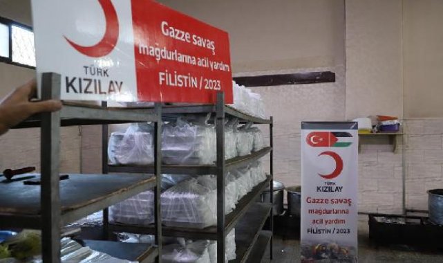 Kızılay'ın Gazze'deki aşevi yeniden yemek çıkarmaya başladı