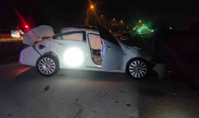 Kontrolden çıkan otomobil tali yola uçtu: 1 yaralı