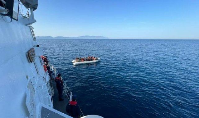Kuşadası'nda 37 kaçak göçmen kurtarıldı