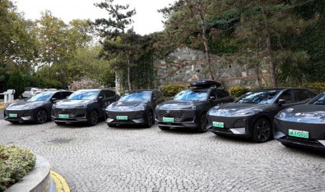 Kuşak ve Yol İnsiyatifi 10'uncu yıl dönümü kapsamında 9 araçlık konvoyla Türkiye'ye geldi