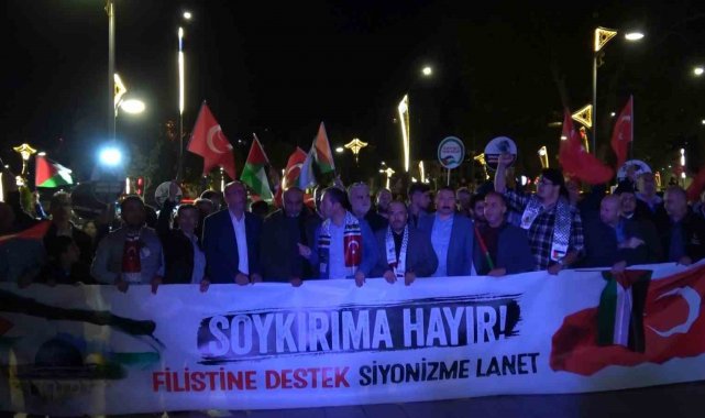 Kütahya'da 'Filistin'e destek siyonizme lanet' mitingi