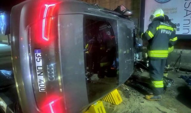 Manisa'da otomobil devrildi; 1 ölü, 2 yaralı