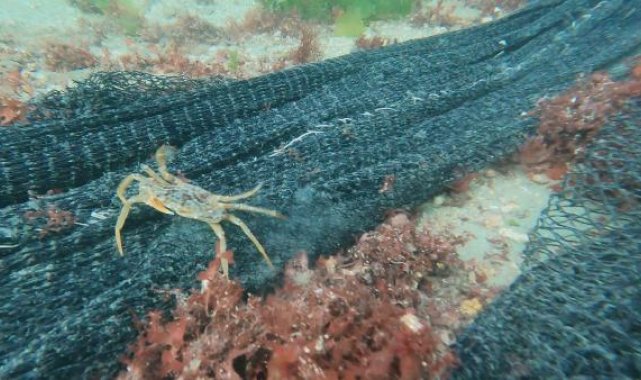 Marmara Denizi'nde 4 noktada hayalet ağ temizliği