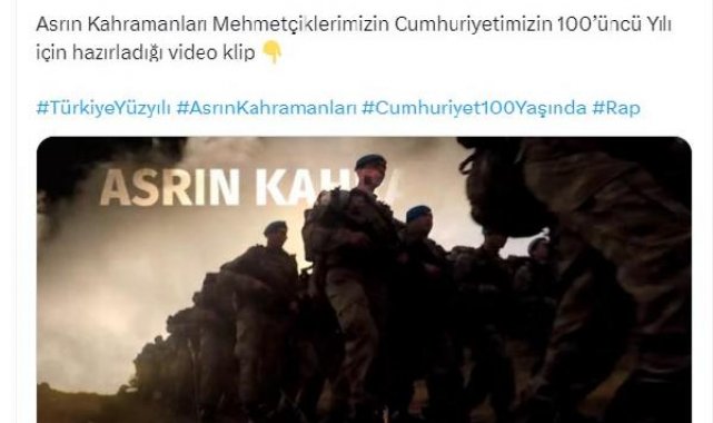 Mehmetçikten 'Cumhuriyet' klibi