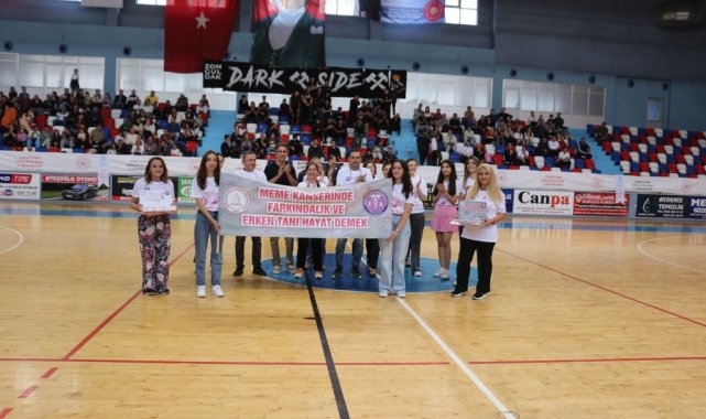 Meme Kanseri Farkındalık Ayı'nda basketbol maçı yaptılar