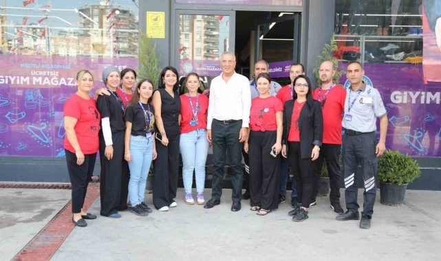Mezitli'de ücretsiz giyim mağazası açıldı