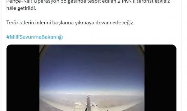 MSB: 2 terörist etkisiz hale getirildi