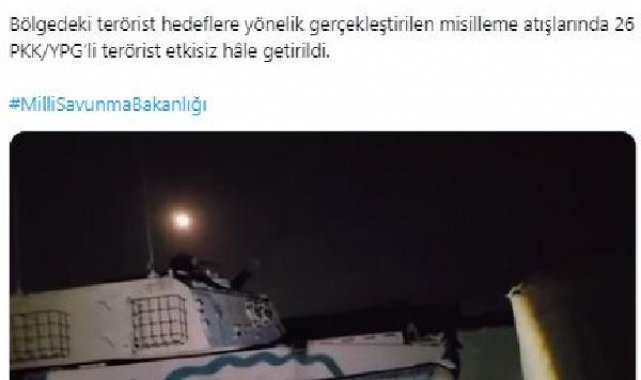 MSB: 26 PKKYPG'li terörist etkisiz hale getirildi