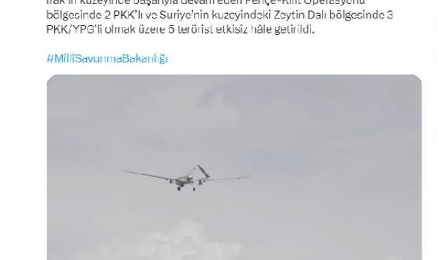 MSB: 5 terörist etkisiz hale getirildi
