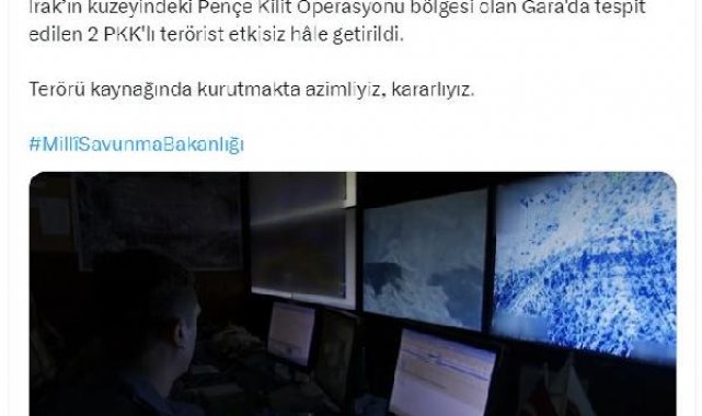 MSB: Gara'da 2 PKK'lı terörist etkisiz hale getirildi