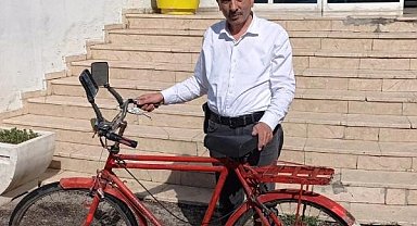 Muhtarın çalınan 30 yıllık bisikleti bulundu