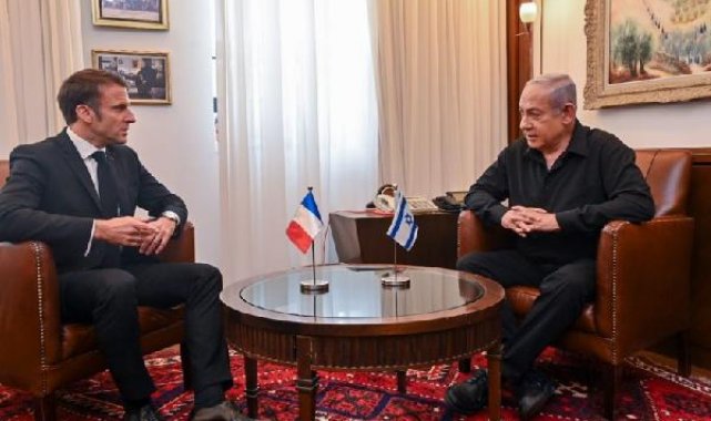 Netanyahu, Fransa Cumhurbaşkanı Macron ile bir araya geldi