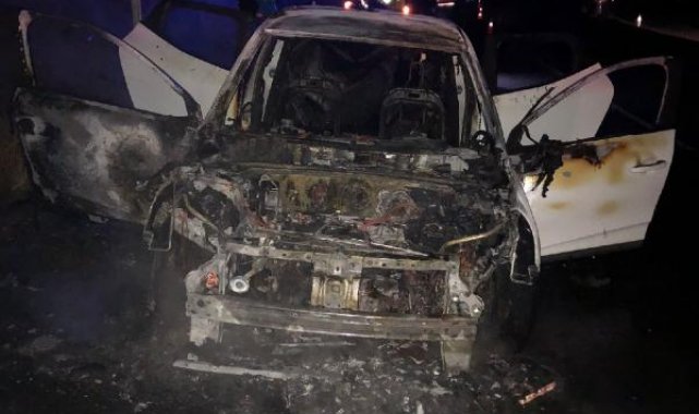 Nevşehir'de, seyir halindeki otomobil alev aldı