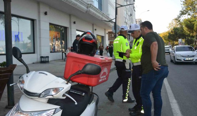 Ordu'da ticari taksi ve motosiklet sürücüleri denetlendi