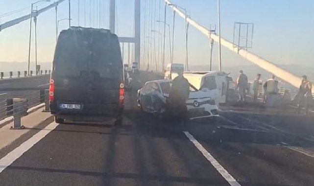 Osmangazi Köprüsü'nde zincirleme kaza 8 yaralı