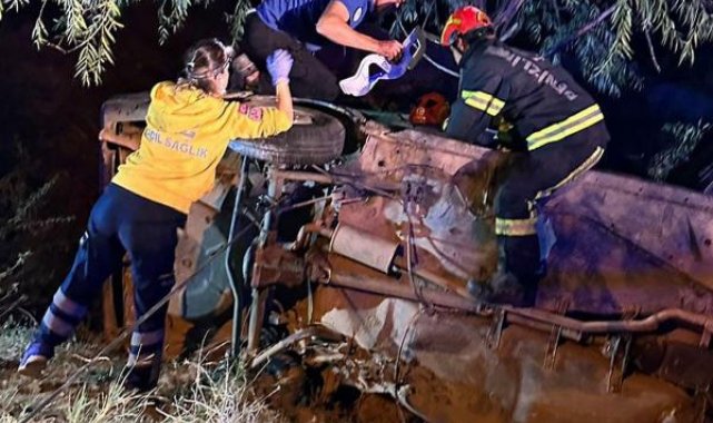 Otomobil şarampole devrildi: 2 ölü, 3 yaralı