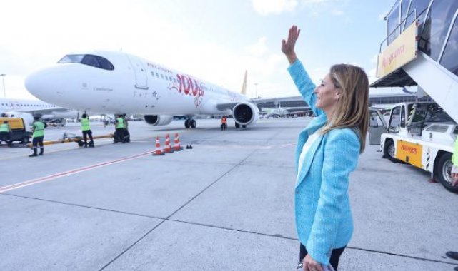 Pegasus'un 100'üncü uçağı 'Cumhuriyet'in ilk rotası Ankara oldu