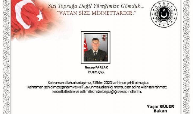 Pençe-Kilit Operasyonu bölgesinden acı haber: 1 şehit