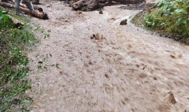 Rize'de şidetli sağanak heyelana neden oldu: 8 köy yolu ulaşıma kapandı