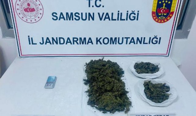 Samsun'da 1 kilo 230 gram kubar esrar ele geçirildi; 1 gözaltı