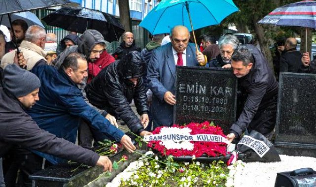 Samsunspor'da Emin Kar vefatının ikinci yılında kabri başında anıldı