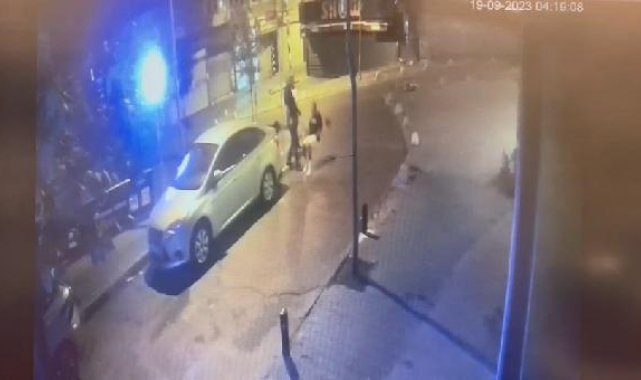 Şişli'de hastanelik eden tokat kamerada