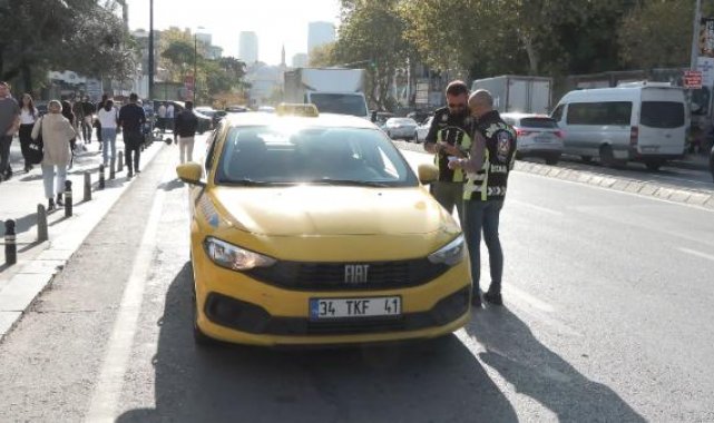 Şişli'de taksicilere yönelik denetim yapıldı